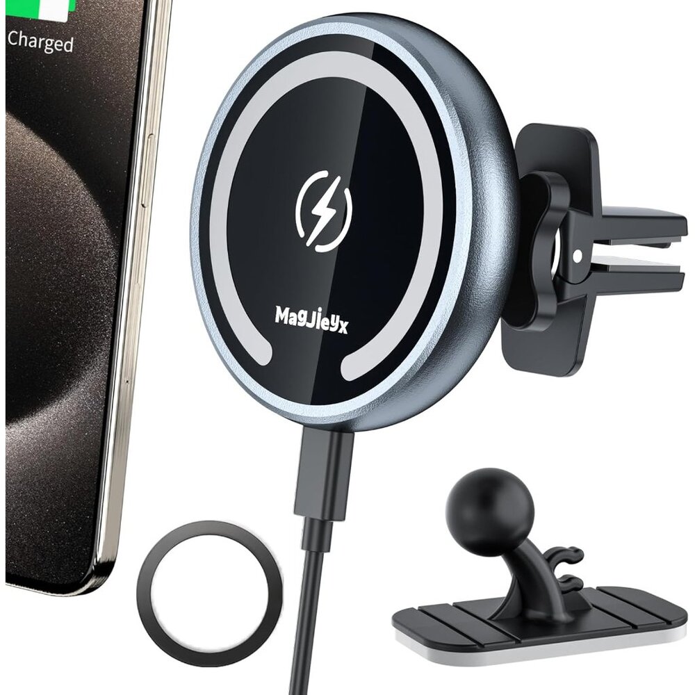 for Magsafe Car Mount Wireless Charger Magnetic Fast Charging Compatible with iP